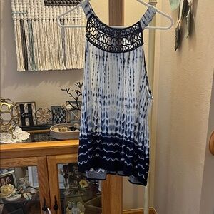 Stylish Tie-Dye Halter Blouse